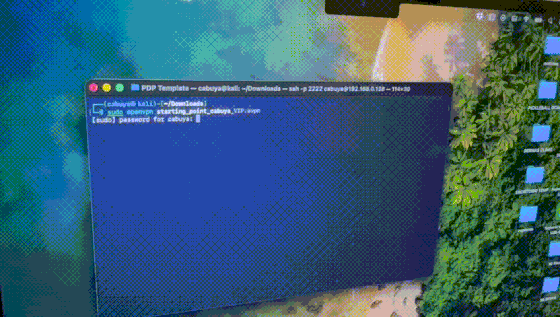Running the HTB OpenVPN connection over SSH, from the Mac terminal, until the tunnel comes up